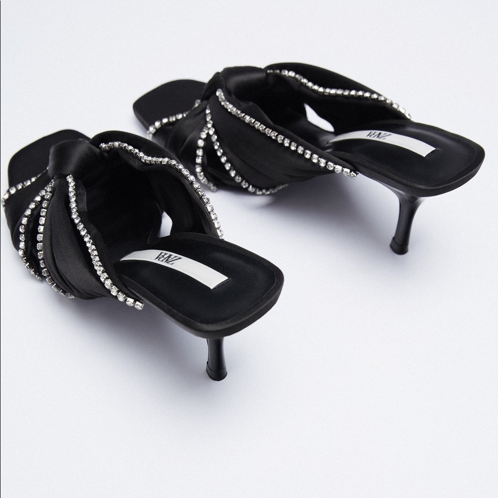 NWOT Zara Sparkly Heeled Sandals Size EU36 - Picture 4 of 12